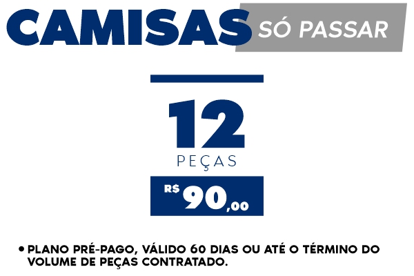 pacote lavah – camisa só passar